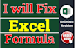create and fix excel formula, charts, graphs, pivot tables