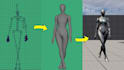 retarget and clean motion capture data, do c3d mapping