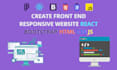 create front end responsive website react bootstrap html css js