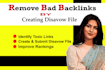 remove bad backlinks by disavow file to improve ranking