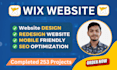 build wix website or redesign wix website wix landing page wix studio website