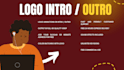 do animated logo intro video, youtube intro outro