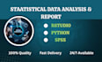 perform statistical and econometrics data analysis with spss, rstudio, or python