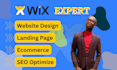 design wix website or redesign wix online store wix SEO