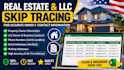 do real estate and llc skip tracing