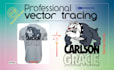 do vector tracing, color separation, and redraw