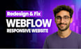 redesign, update and fix webflow website, cms or blog template