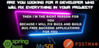 develop java backend application
