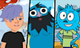 2d cartoon character animation, gifs and video
