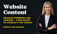 write SEO website content as your copywriter