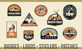 design stunning badge, patch, sticker, label, logo designs