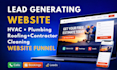 design roofing, hvac, plumbing, cleaning, contractor website to generate leads