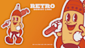 create cartoon retro mascot illustration vector file