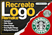 vector trace, redraw, and recreate your logo