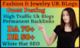 write publish UK US fashion blogs guest post do follow backlinks