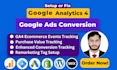setup google analytics 4, ga4 ecommerce, ads conversion tracking via tag manager