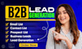 do targeted b2b lead generation, prospect email list building and lead scraping