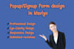 design popup, signup form using klaviyo