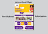 design preschool, preschool, nursery, and kindergarten flyer