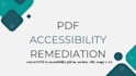 accessibility pdf remediation wcag section 508  aoda tagging