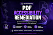 fix wcag, PDF ua, ada, aoda, and section 508 issues in your PDF