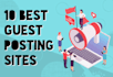 make 10 guest posts on the sites, links in the content