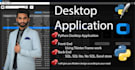 develop a desktop application using python custom tkinter with modern gui design