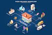 design process infographic illustration, workflow, flowchart, diagram, roadmap