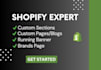 do shopify custom pages,sections and blogs posts shopify developer