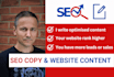 write SEO copy and website content as your website copywriter