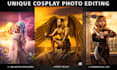 do cosplay edit, photo manipulation, flyer design