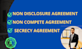 expertly draft strong non disclosure agreement, non compete agreement, nda