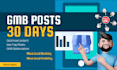 write 30 day gmb posting with a backlink to increase local visibility