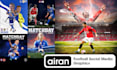 create eye catching football social media graphics to boost engagement