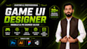 design custom game UI UX, hud and game assets for mobile and PC games