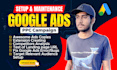 google ads adwords PPC campaign setup and maintenance