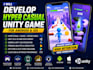 develop a hyper casual unity game for android and ios