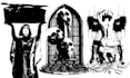 create a detailed doom, stoner, metal, etc digital collage