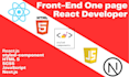 build professional reactjs frontend web development services with nextjs