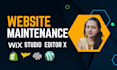 update support and manage wix squarespace editor x shopify wordpress website