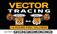 do vector tracing, convert to vector, font vector rapidly