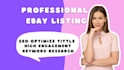 do ebay listing, ebay optimization, ebay SEO