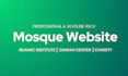 create the best mosque website, donation, charity website