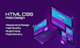 create design responsive website using html css js
