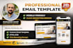 design responsive HTML email template for mailchimp, shopify, klaviyo