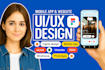create a modern and clean UI UX design for your mobile app
