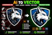 redraw and convert your ai generated logo to vector