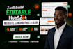 build hubspot website, landing page and blog