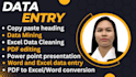 do ms office, excel, word, powerpoint data entry and conversion