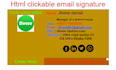 design professional HTML clickable email signature